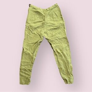 Urban Renewal Lime Green Linen Pants (Size Small)